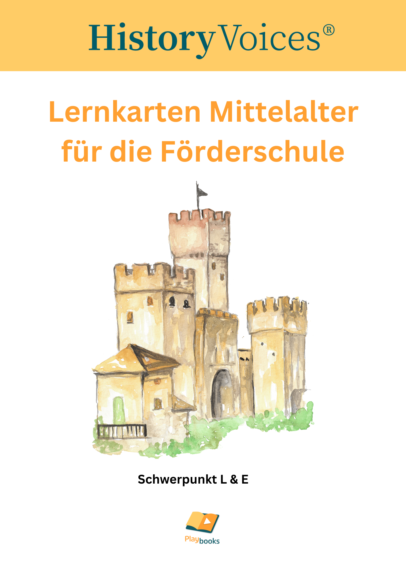 Cover Lernkarten Mittelatler fuer die Foerderschule.