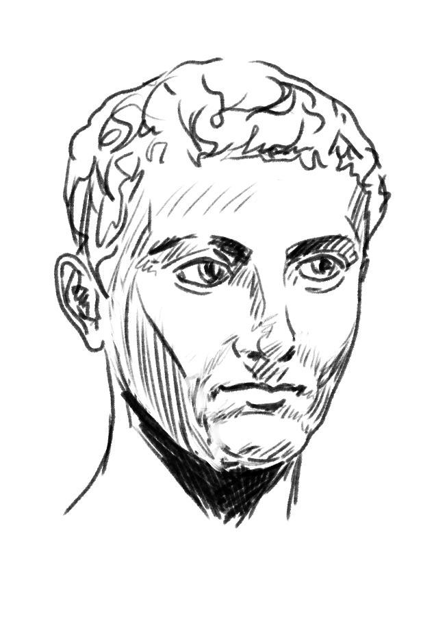 Ein Profilbild von Tiberius Gracchus.