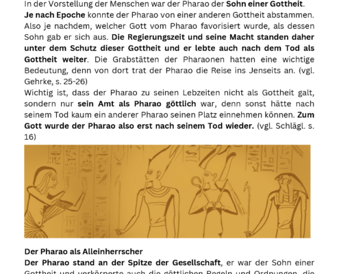 Pharao Arbeitsblatt