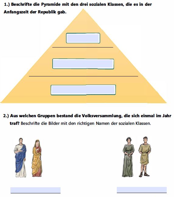 Volksversammlung Aufgabenblatt