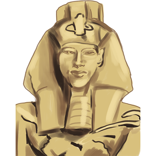 Ein Bild von Pharao Echnaton.
