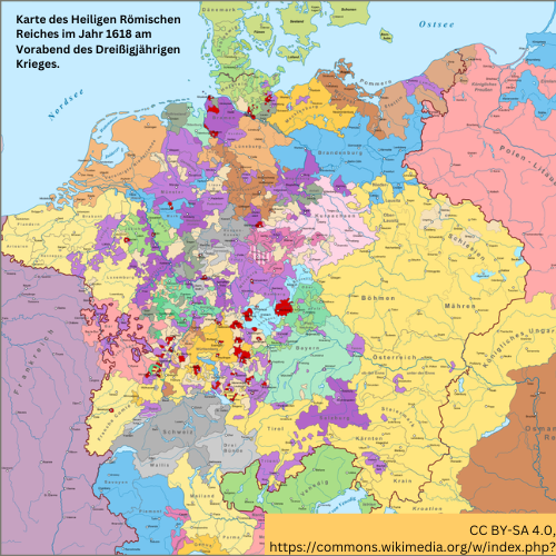 karte heiliges roemisches reich die karte vom heiligen roemischen reich deutscher nation 1618.