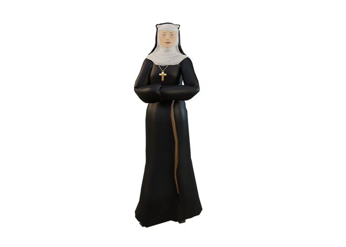 Playbook Mittelalter Eine Nonne aus dem Mittelalter